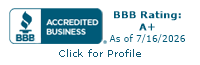 BBB Accredited Business A+ — Click for profile